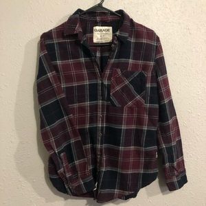 XS Garage Maroon Flannel